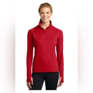 Red Women's Quarter-Zip Sweatshirt